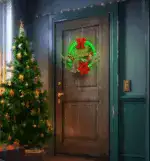 Christmas Wreath Decorations with LED Lights