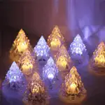 🔥Night Light Crystal Mini Christmas Tree Light Flameless LED