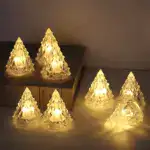🔥Night Light Crystal Mini Christmas Tree Light Flameless LED