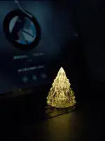 🔥Night Light Crystal Mini Christmas Tree Light Flameless LED