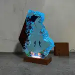 Underwater Diver and Manta Ray Resin Night Light