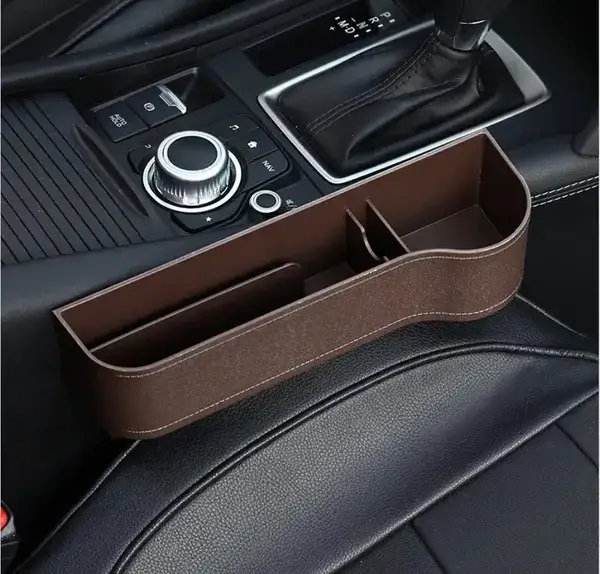 1 Leather Multifunctional Car Seat Organizer - Image 1